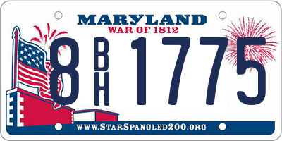 MD license plate 8BH1775