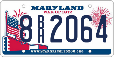 MD license plate 8BH2064