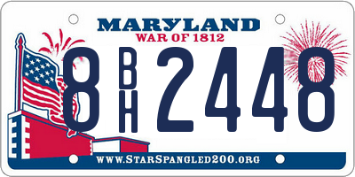 MD license plate 8BH2448