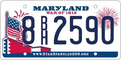 MD license plate 8BH2590