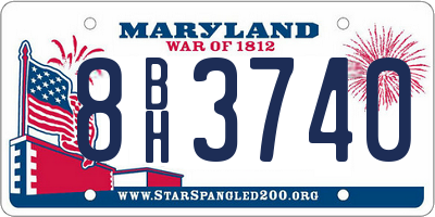 MD license plate 8BH3740