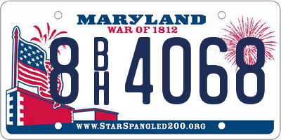MD license plate 8BH4068