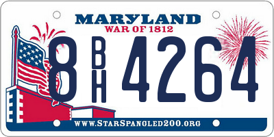 MD license plate 8BH4264