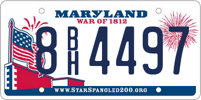 MD license plate 8BH4497