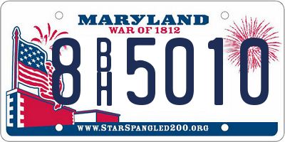 MD license plate 8BH5010