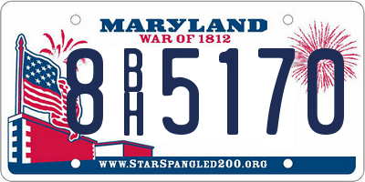 MD license plate 8BH5170