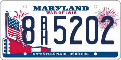 MD license plate 8BH5202