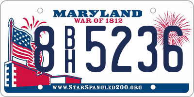 MD license plate 8BH5236