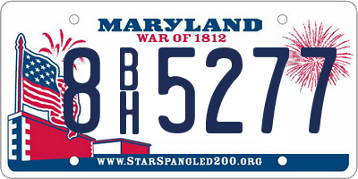 MD license plate 8BH5277