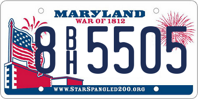 MD license plate 8BH5505