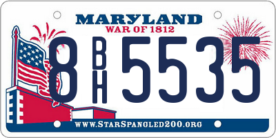 MD license plate 8BH5535
