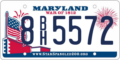 MD license plate 8BH5572
