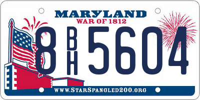 MD license plate 8BH5604
