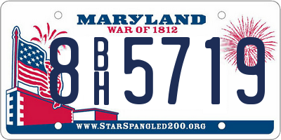 MD license plate 8BH5719