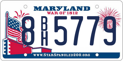 MD license plate 8BH5779