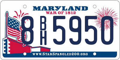 MD license plate 8BH5950