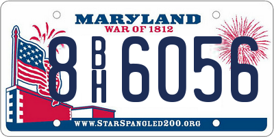 MD license plate 8BH6056