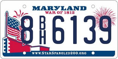 MD license plate 8BH6139