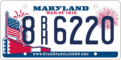 MD license plate 8BH6220