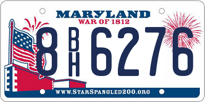 MD license plate 8BH6276