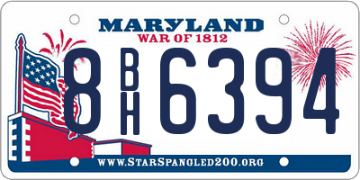MD license plate 8BH6394
