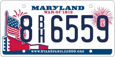 MD license plate 8BH6559