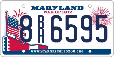 MD license plate 8BH6595