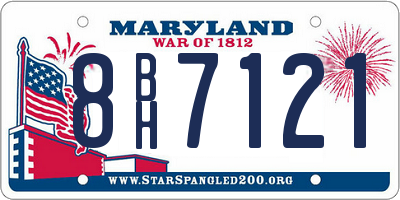 MD license plate 8BH7121