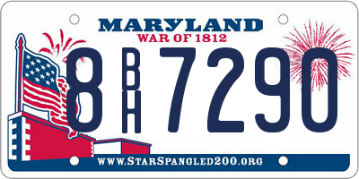 MD license plate 8BH7290