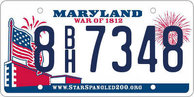 MD license plate 8BH7348