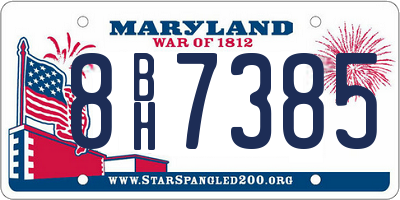 MD license plate 8BH7385