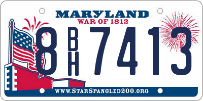 MD license plate 8BH7413