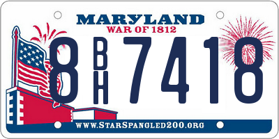 MD license plate 8BH7418