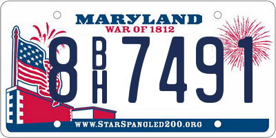 MD license plate 8BH7491