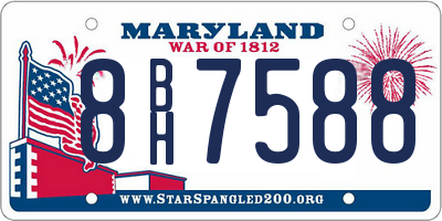 MD license plate 8BH7588