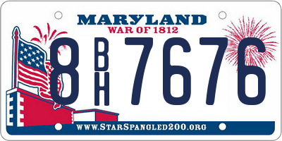 MD license plate 8BH7676