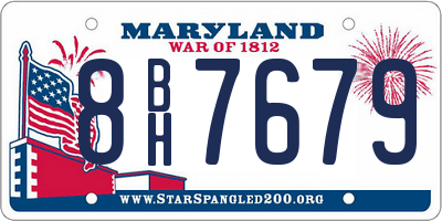 MD license plate 8BH7679