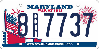 MD license plate 8BH7737