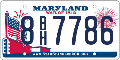 MD license plate 8BH7786