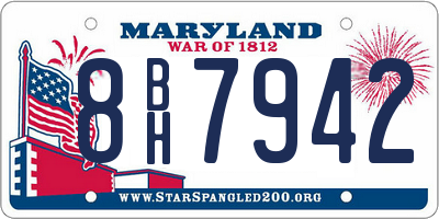 MD license plate 8BH7942