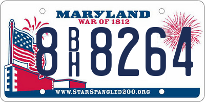 MD license plate 8BH8264