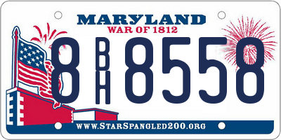 MD license plate 8BH8558