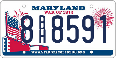 MD license plate 8BH8591