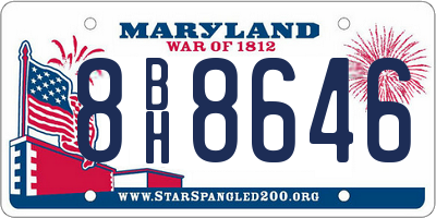 MD license plate 8BH8646