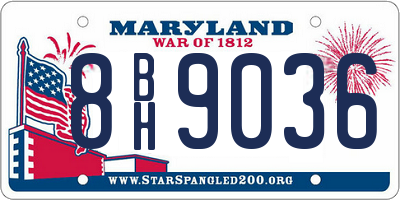 MD license plate 8BH9036