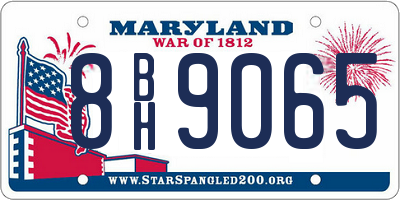 MD license plate 8BH9065
