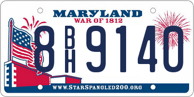 MD license plate 8BH9140