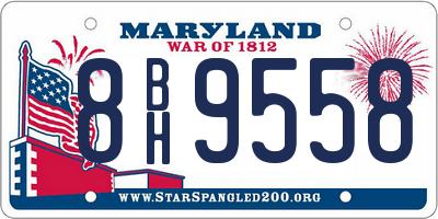 MD license plate 8BH9558