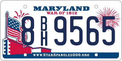 MD license plate 8BH9565