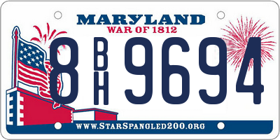 MD license plate 8BH9694